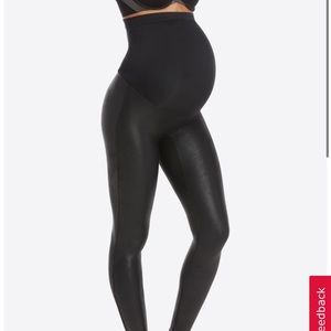 NWOT Spanx Mama Faux Leather Legging size M